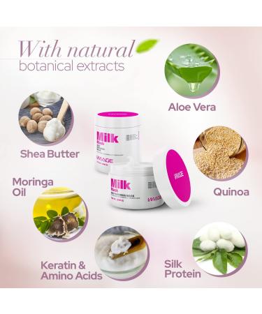 Milk Keratin Hair Treatment Mask - Moisturizing & Nourishing for Damaged Hair - Prevents Split Ends & Breakage - 7.05 oz - Buy Online on GoSupps.com