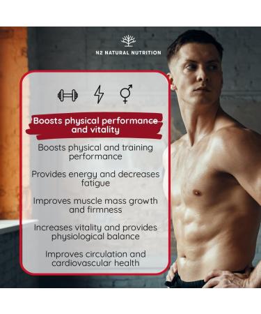Testosterone Supplements for Men for Men. Maca Root Zinc Gingseng Fenugreek L-Taurine Black Pepper. Mood Stimulant + Endurance + Energy. Pre Workout. 120 Capsules. Vegan. N2 Natural Nutrition 120 count (Pack of 1) - Buy Online on GoSupps.com