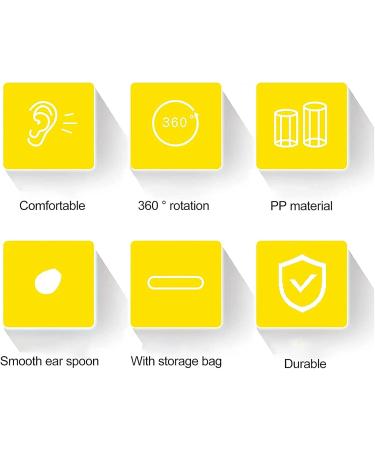 Ear Wax Removal Kit 7 Pcs Ear Pick Earwax Removal Tool Ear Cleansing Tool Set Stainless Steel Ear Wax Remover with Storage Box Reusable Ear Curette Wax Removal Set for Children & Adults Yellow - Buy Online on GoSupps.com