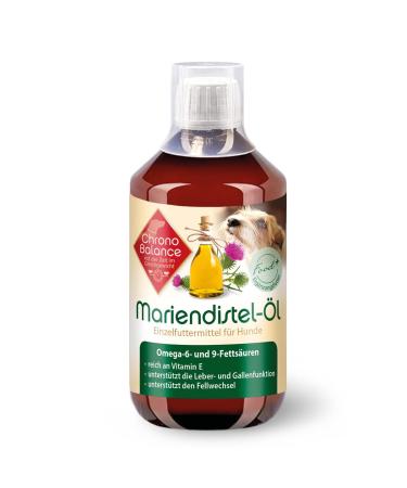 ChronoBalance® 500 ML Milk Thistle Oil for Dogs as a Natural Food Supplement That Promotes Tissue and Coat Change, Vitamin E, Omega-6 and Omega-9