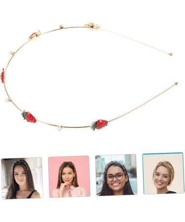 Baluue Strawberry Headband Carrot Hair Hoops Headdress Strawberry Hair Band Strawberry Hair Clip Fancy Headpiece Headbands Lace Cute Hairbands Pearl Hair Tie Seashell Fruit Alloy (iron) - Buy Online on GoSupps.com