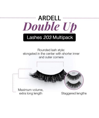 Ardell False Eyelashes 4 Pack Double Up 203 - 4 Pairs Per Pack - Buy Online on GoSupps.com