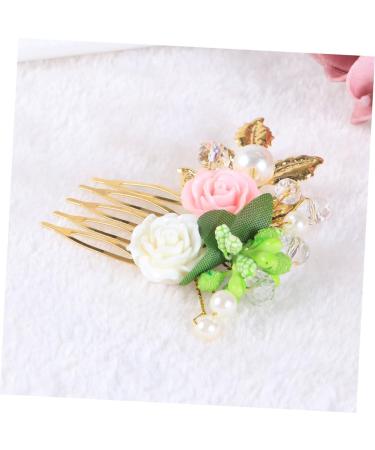 Housoutil Women Hair Comb Bride Hair Comb Wedding Hair Comb Flower Hair Comb Hair Side Comb Women's Hair Accessories Korean - Buy Online on GoSupps.com