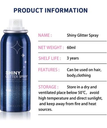 Joyeee Body Glitter Spray - Waterproof Shimmer Hairspray for Long-Lasting Highlights | 2-Pack Makeup Glitter for Face Hair Body & Nail Art - Buy Online on GoSupps.com