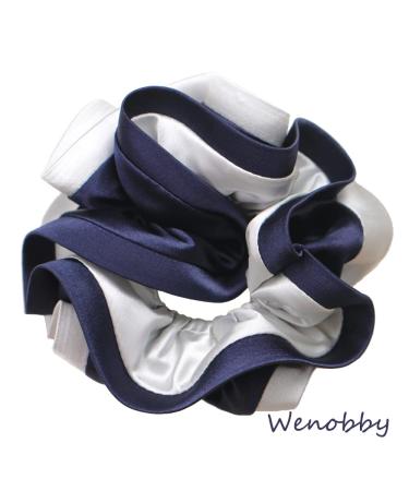Wenobby Big Satin Silk Scrunchies for Women - Assorted Flower Hair Ties (4PCS) - Buy Online on GoSupps.com