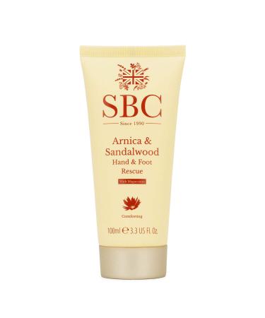 SBC Skincare - Hand and Foot cream with Arnica and sandalwood - 100 ml - helps with tension - Ideal for use after sport - rnica & Sandalwood Hand and Foot Rescue