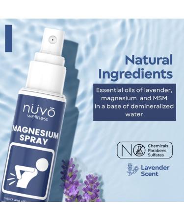 Magnesium Oil Spray with MSM Extra Strength 32mg per Spray Light Lavender Scent Product of Canada 237 ml - Buy Online on GoSupps.com