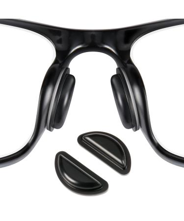 SURMAP Eyeglass Nose Pads, Soft Silicone Adhesive Glasses Nose Pad, Anti-Slip Heighten Air Chamber Nose Pads for Full Plastic Frames, 10 Pairs (Black) 10 Black Pairs - Buy Online on GoSupps.com