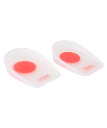 Silipos WonderCup 4504 Duel-Density Heel Cup - 1 Pair Small Latex Free Heel Pads Arch Support Insoles in Red. Foot Inserts and Insoles
