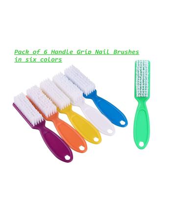 6 Pcs Handle Grip Nail Brush - Nail Cleaning Brushes for Toes and Fingernail - Buy Online on GoSupps.com