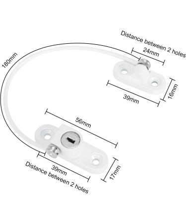 6 Pcs Window Restrictor Locks for Kids Window Restrictors UPVC Baby Security Window Locks with Screws Keys for Baby Child Children Safety Window Locks Door Locks for Home Public School and Commercial 6pcsWhite - Buy Online on GoSupps.com