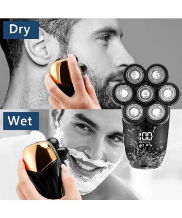 Buy 5-in-1 Electric Razor for Men | Rechargeable Bald Head Shaver & Beard Trimmer | 7 Floating Heads Hair Clipper - International Shipping Available - Buy Online on GoSupps.com