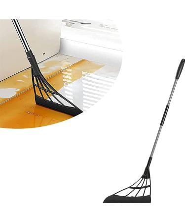 Multifunction Magic Broom 2-in-1 Sweeper Easily Dry The Floor Surface and Remove Dirt and Hair Adjustable Professional Squeegee for Tile Shower Floor (Gray)
