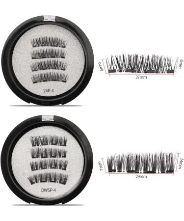 Magnetic Eyelashes with 2 Pairs Artificial Fiber Magnets Magnetic with Eyelash Curler 52HB-4 - Buy Online on GoSupps.com