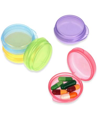 Wllhyf 5 packs Mini-pills small pills organizer box portable vitamin holder travel pills (1 yellow 1 green 1 blue 1 purple 1 pink) - Buy Online on GoSupps.com