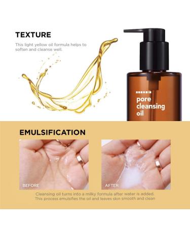 Hanskin Pore Cleansing Oil - Gentle Blackhead Cleanser & Makeup Remover - BHA - 10.14 oz - For Combination and Oily Skin - Buy Online on GoSupps.com