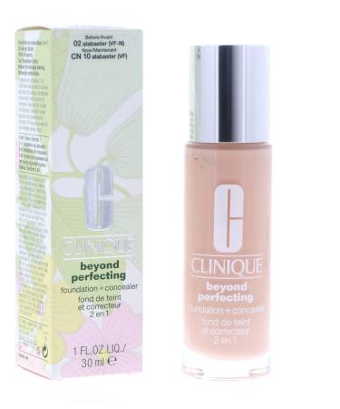 Clinique Beyond Perfecting Foundation and Concealer  No.02 Alabaster vf-n  1 Ounce 1 Fl Oz (Pack of 1) No.02 Alabaster vf-n