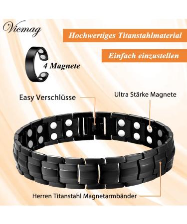 Vicmag Magnetic Hardship Men - Titanstahl Ultra-Strength Double-Row Magnets with Adjustment Tools & Gift Box (Black) - International Shipping! - Buy Online on GoSupps.com