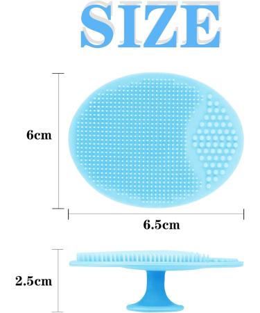Silicone Face Scrubbers Exfoliator Cleanser Cleansing Brush Pad Men Women Value 3Pack Dry Skin Scrub Scrubby Pore Blackhead Removing Exfoliating-Unique For Girl Sister Best Friend (3 Pack Blue & Pink & Yellow) 3 Pack Mixed Color - Buy Online on GoSupps.com