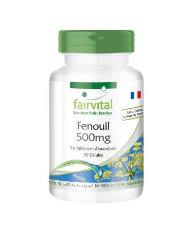 Fairvital | Fennel 500mg - High dosed - 90 capsules -