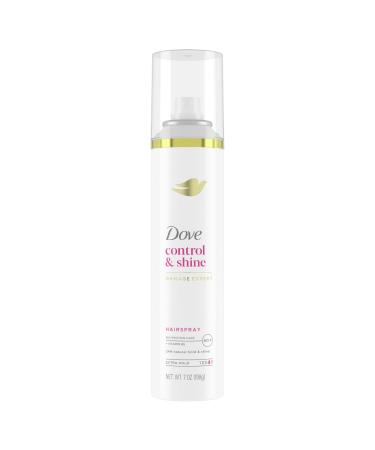 Dove Extra Hold Styling Hairspray Control & Shine for Long-Lasting Hold & Shine Provides 24H Natural Hold & Shine 7 oz 7 Ounce (Pack of 1)