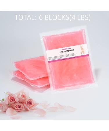 Rose Scented Paraffin Wax Refill Blocks 4 lbs - Bulk 6 Pack for Paraffin Baths - Relieves Arthritis Pain & Hydrates Hands/Feet - SUBUCKOOL - Buy Online on GoSupps.com