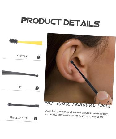 Lurrose 2-Piece Ear Spoon and Silicone Spatula Set | Pimple Kit Acne Remover | Portable Ear Cleaning Tools - Buy Online on GoSupps.com