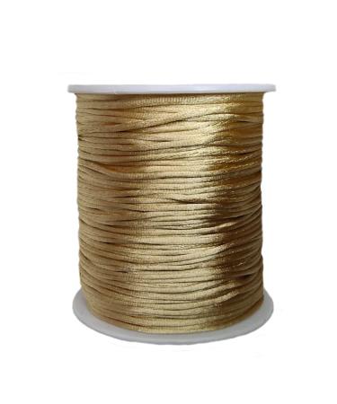 Xiezyu 1.5mm Nylon Satin Cord Thread Beading String for Macrame Bracelets Chinese Knotting,Necklaces,Jewelry Making 109 Yards (Beige) 1.5mm Beige