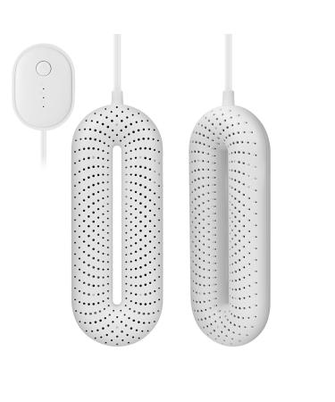 flintronic Shoe Dryer Portable Shoe Dryer Boot Dryer Foot Warming Deodorizer with 3 Timer Modes Safe and Fire Resistant Suitable for Shoes Gloves Socks Ski Boots White