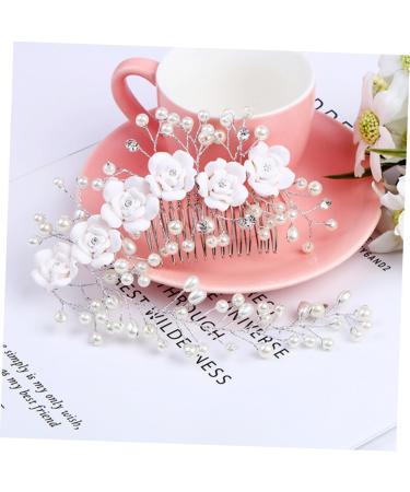 Ipetboom Wedding Rhinestone Wedding Headpiece Hair Combs for Women Rhinestone Bridal Comb Bridal Hairpin Pearl Hair Barrettes Bridal Headpieces for Wedding Tiara Bride Accessories Sweet - Buy Online on GoSupps.com