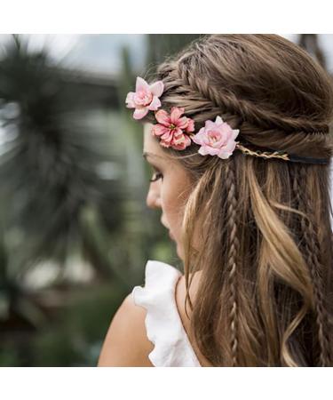 6 PCS Flower Crown Headbands for Women and Girls - Boho Wedding Bridal Hair Accessories - Buy Online on GoSupps.com