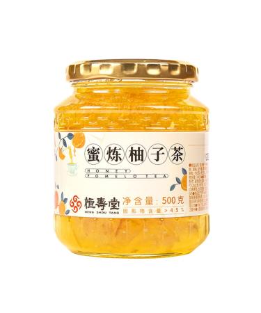 Mkostlich Honey Citron Tea Yuzu Marmalade Honey Grapefruit Tea Yuzu Tea Citron Tea with Honey for Hot Cold Drink/ Smoothies/ Beverage/ Spread Jam/ Salad/ Cocktail Fruit Herbal Tea (500g/17.63oz 1 Pack) Grapefruit 1 Pack