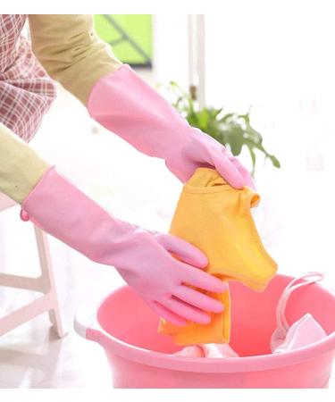 Mulfei Cleaning Gloves-3 Pairs Kitchen Gloves Reusable Dishwashing Rubber Gloves-Including Green Pink and Blue (Medium) M (Pack of 6) - Buy Online on GoSupps.com