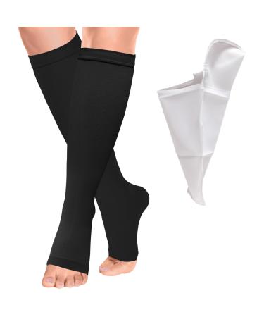 Bella maintenance medical compression stockings women 23-32 mmHg compression socks graded support support stockings for varicose veins edema circulatory promotion l black