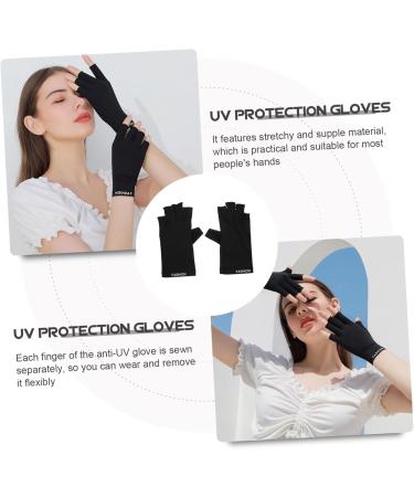 FRCOLOR 3 Pairs Nail Protection Gloves Riding Gloves Nail Art Accessories Womens Glives Womens Glove Uv Gloves Anti Gloves for Nail Lamp Women Nail Art Gloves Manicure Miss Nylon Protector - Buy Online on GoSupps.com