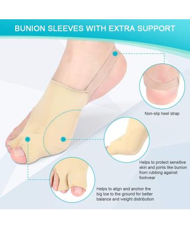 Haofy Hallux Valgus Bandage - Bunion Corrector with Slipproof Heel Straps & Gel Pad for Pain Relief - 1 Pair Large - Buy Online on GoSupps.com