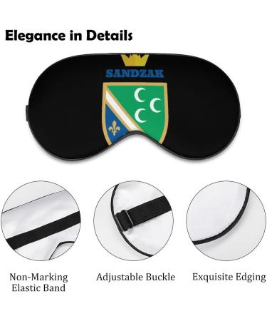 Sandzak Flag Crown Sleep Mask Eye Cover for Sleeping Blindfold with Adjustable Strap Blocks Light Night Travel Nap for Men Women - Buy Online on GoSupps.com