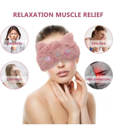 2 pi ces Masque de Sommeil Peluche pour Yeux Animaux Lot de Masques Doux et Respirants pour Confort Optimal Lors des Siestes des Voyages et Du - Buy Online on GoSupps.com