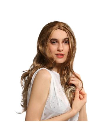Wig Ladies Long Hair Synthetic Wavy Women Cosplay Curly Long Brazilian Hair 50s 70s 60s 80s