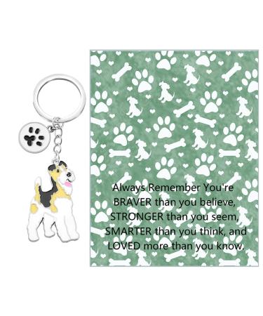 Ensianth Dog Keychain Gifts for Dog Lovers Puppy Keychain Dog Paw Print Keychain Gifts for Dog Owners Mom Dad Puppy Dog Keyring Terrier