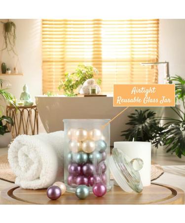 KIOQO Bath Oil Beads 90s - Natural Oil Pearls Bulk | 4 Scent Set | Pack of 40 - Bathtub Gift Set - Buy Online on GoSupps.com