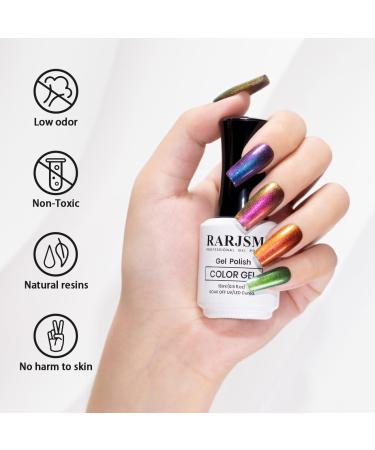 Buy RARJSM Chameleon Gel Nail Polish - Dark Blue to Purple Multichrome Color Changing Holographic Glitter - 15ml Soak Off DIY Nail Gel for Salon Quality Nails at Home - Buy Online on GoSupps.com
