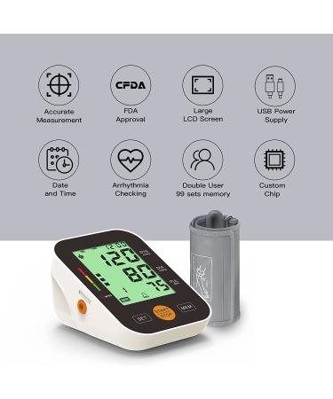 GreatPro Automatic Blood Pressure Monitor - 4.2'' Large Display, Voice Broadcast, Wide Cuff, 2 Users - Upper Arm BP Machine in Black - Buy Online on GoSupps.com
