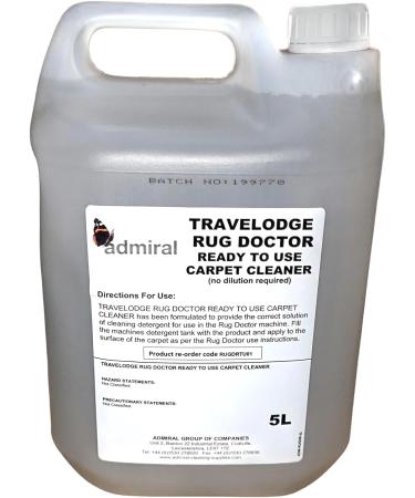 5L Carpet Cleaner Upholstery Cleaning Travelodge For Rug Doctor Machines Pet & Odours Ready To Use Liquid Detergent Solution 5 Litres - Buy Online on GoSupps.com