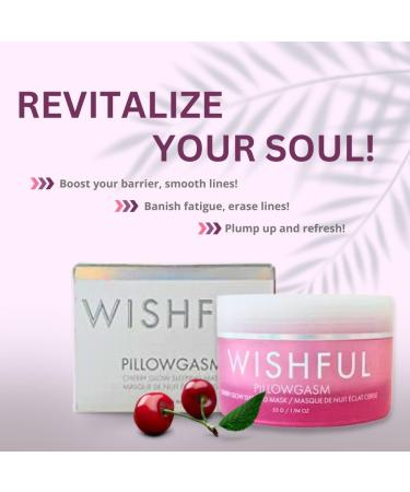 Wishful Pillowgasm Vitamin-Rich Cherry Glow Sleep Mask | 1.94 oz | Revitalize Skin Overnight - International Shipping Available - Buy Online on GoSupps.com