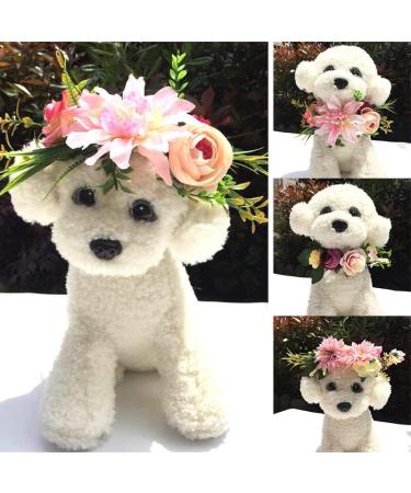 Soonhua Adjustable Dog Flower Crown | Pet Hair Band for Weddings Festivals & Birthdays - Flower Garland & Photography Props - Buy Online on GoSupps.com
