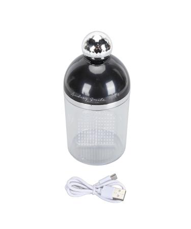 Pssopp Electric Facial Cleanser Foam Cup Transparent Portable and Convenient Bubble Maker Bottle for Traveling Face Wash and Skin Care (Black)