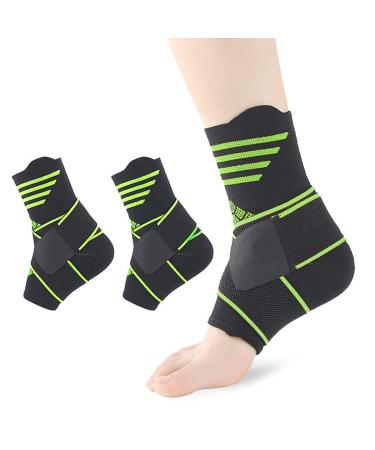 BOSREROY Adjustable Breathable Ankle Support Compression Sleeve for Sports Protective Ankle Brace with Sprain Support for Basketball Boxing