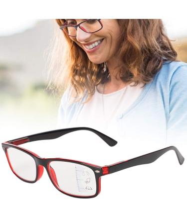 Retro Visual Fatigue Relief Multifocal Reading Glasses Presbyopic Glasses Presbyopic Glasses (Red)