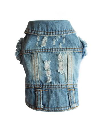 Frcolor vest for dogs jeans vest sun protection winter dress muscle shirt tank tops denim dogwest pet clothing spring and autumn winter clothing pet dog small vest s As shown